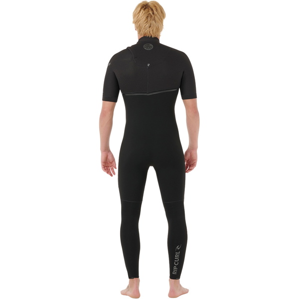 2026 Rip Curl Mens E-Bomb 2/2mm Zip Free Short Sleeve Wetsuit 17XMFS - Black